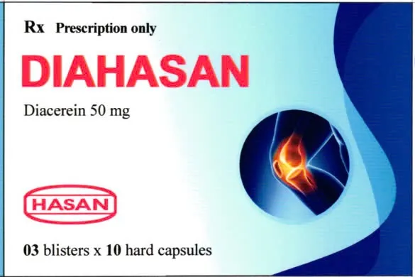 Diahasan Hasan (H/30v) – Giảm đau viêm xương khớp lâu dài với Diacerein 50 mg